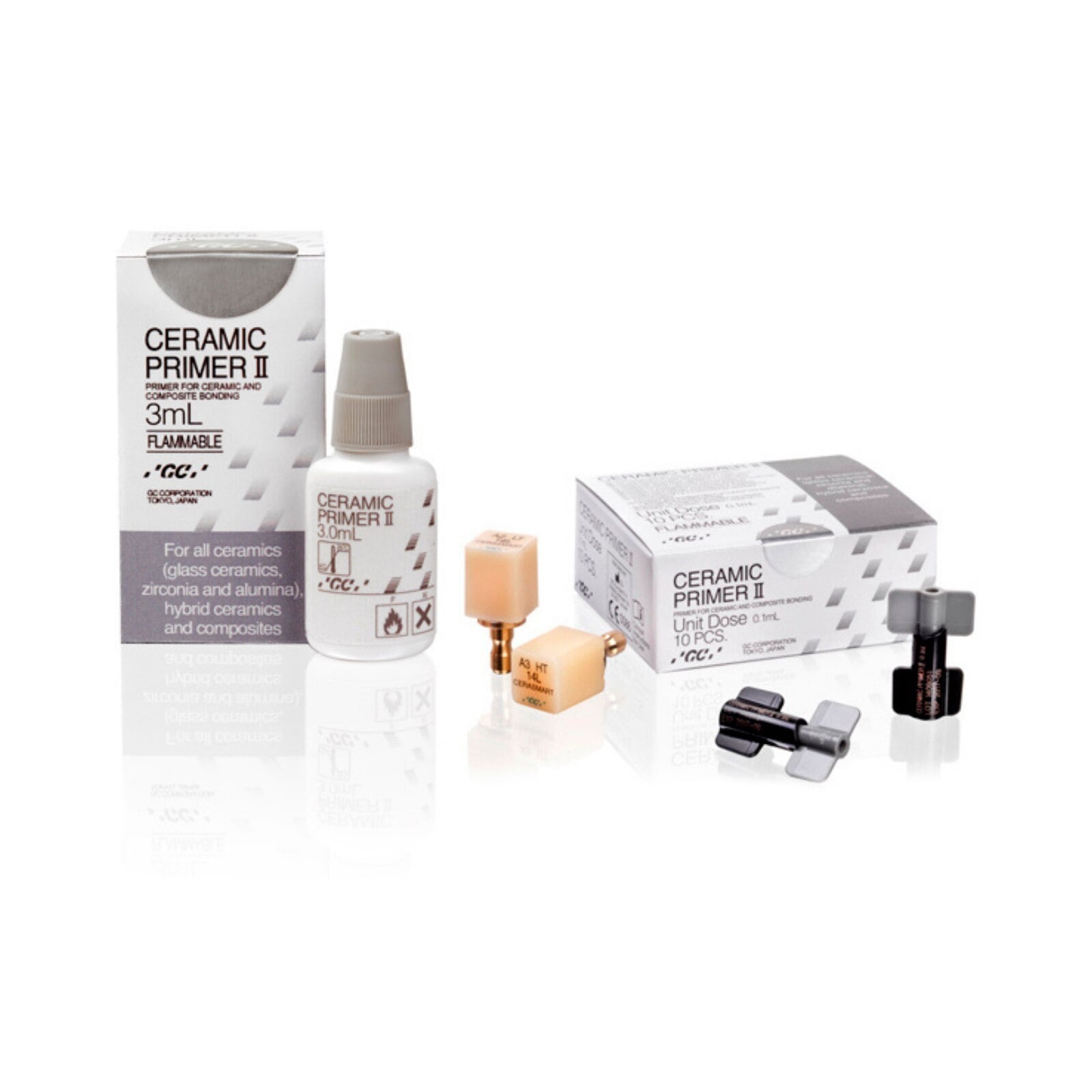 GC Ceramic Primer II Unit Dose, 10 x 0.1ml, Bonding Agent for All Ceramics
