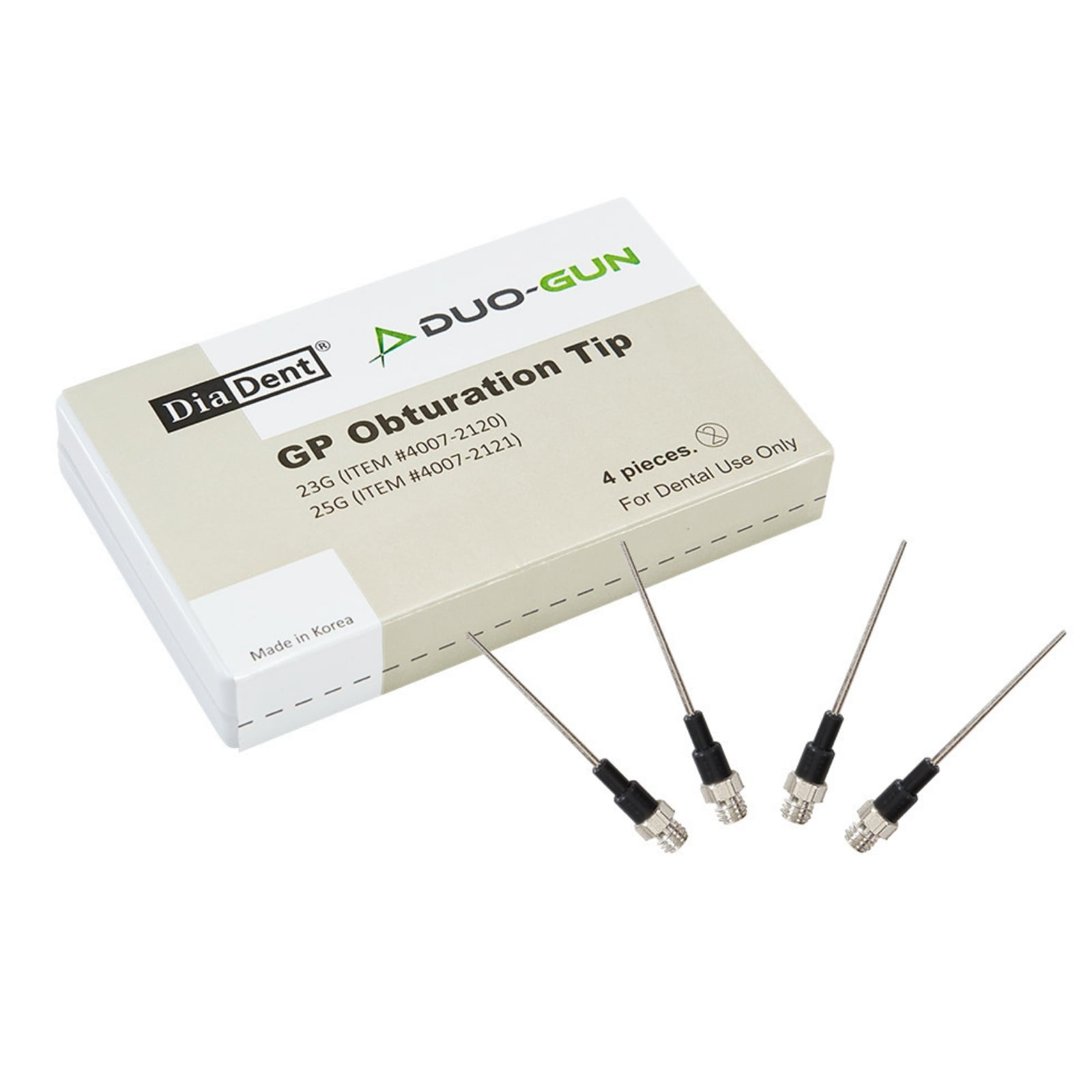Diadent Duo-Gun GP Obturation Tips, 23G, 4/Box, 4007-2120