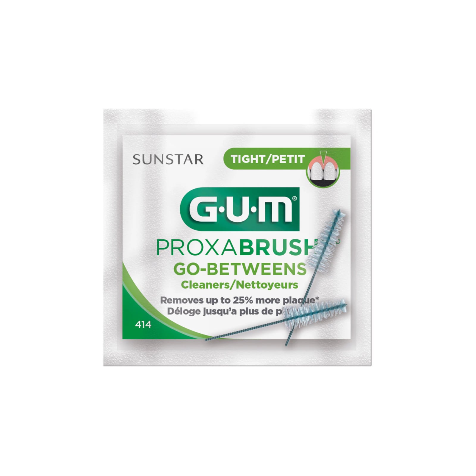 GUM Proxabrush Go-Betweens Interdental Brush Refills, Tight Tapered, 36/Box (2/Pk, 18 Pk/Box), 414PA