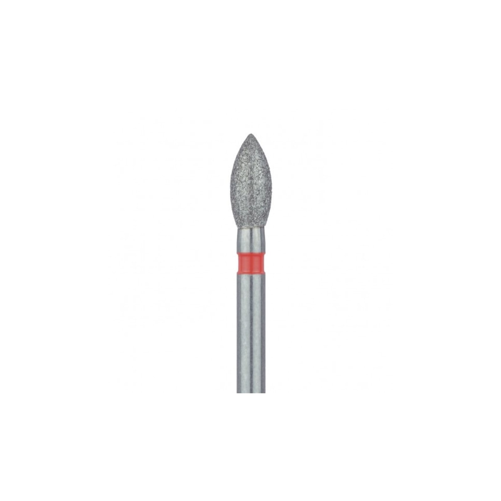 Meisinger Multi-Use Diamond Burs, FG, Pointed Football, #830F, 2.3 mm, Fine Grit, Red Ring, 5/Pk, 830F-023-FG