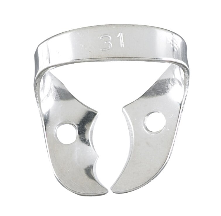 Miltex #31 Upper Molar Wingless Metal Rubber Dam Clamp, Single Clamp