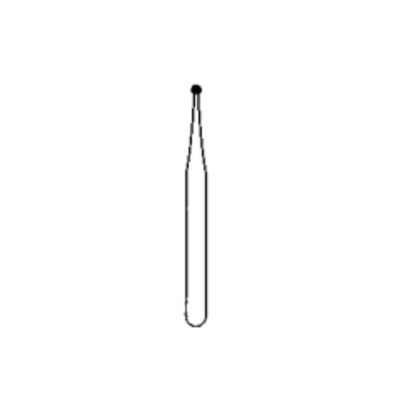 Alpen FG Carbide Bur #1 Round, Friction Grip, 0.8 mm Head Diameter, 10/Pkg