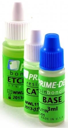 Prime Dental VLC Dentin/Enamel Bonding Kit, Light Cure, Bis GMA, 2 x 3 mL Bond + 7.5 mL Etch