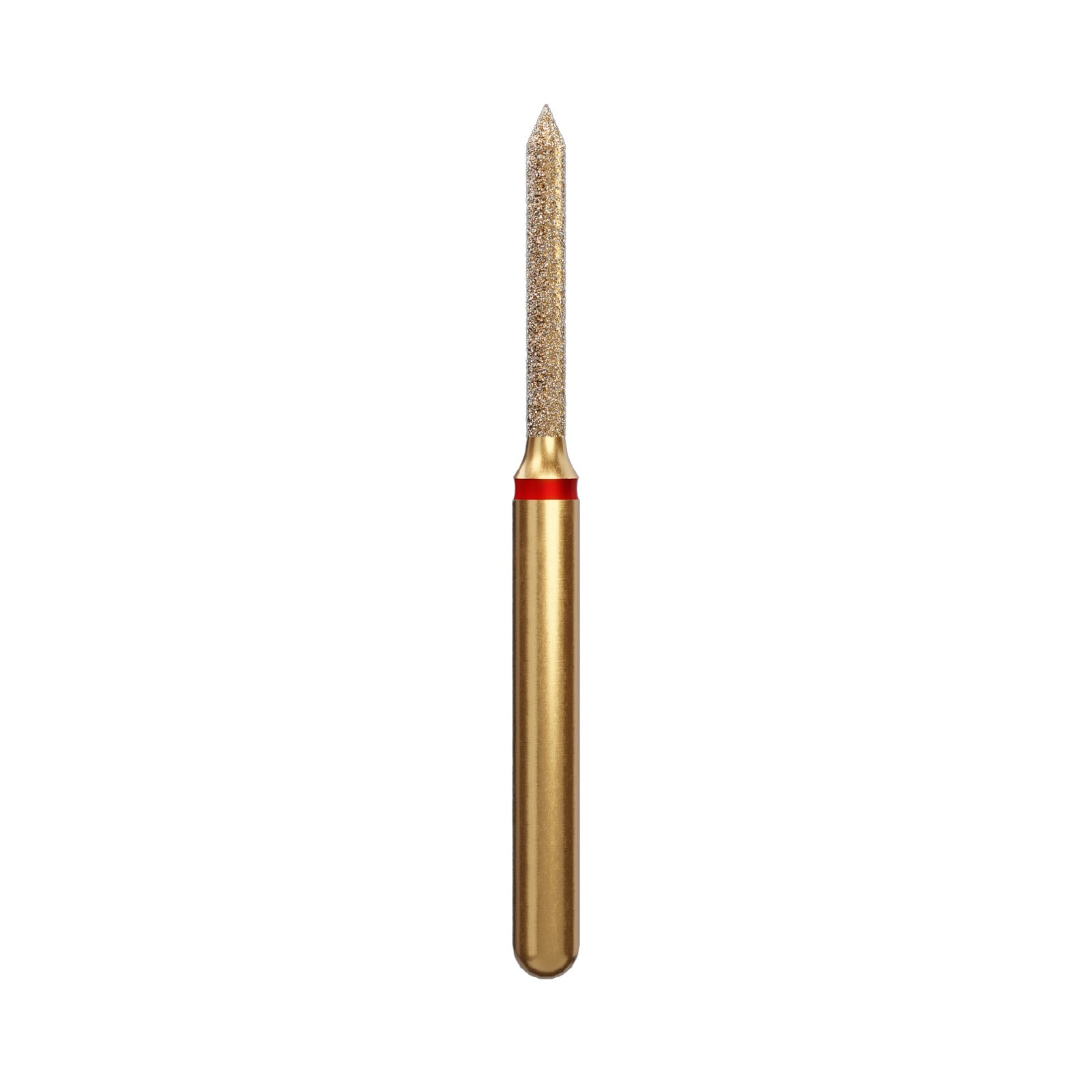 Alpen® Multi Use Diamond Bur FG 885-012, Fine Grit, Beveled Cylinder, 1.2 mm Diameter, 8.0 mm Length, Red Ring, 5/Pkg