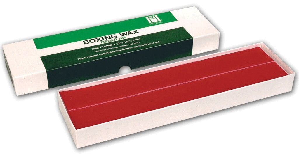 Hygenic Boxing Wax, Regular, Red, 1 lb, 12" x 1-1/2" x 1/16", H00815