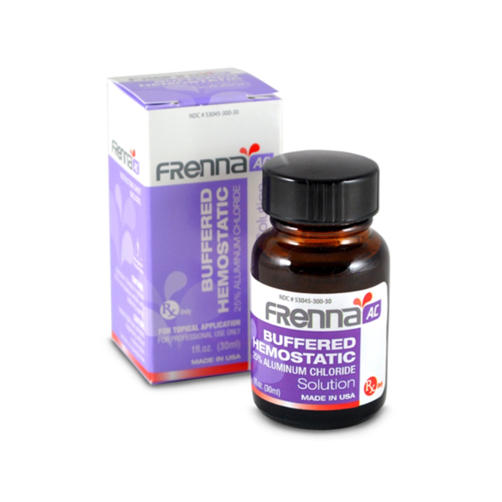 FRENNA-AC 25% Aluminum Chloride Hemostatic Solution, 30mL Bottle