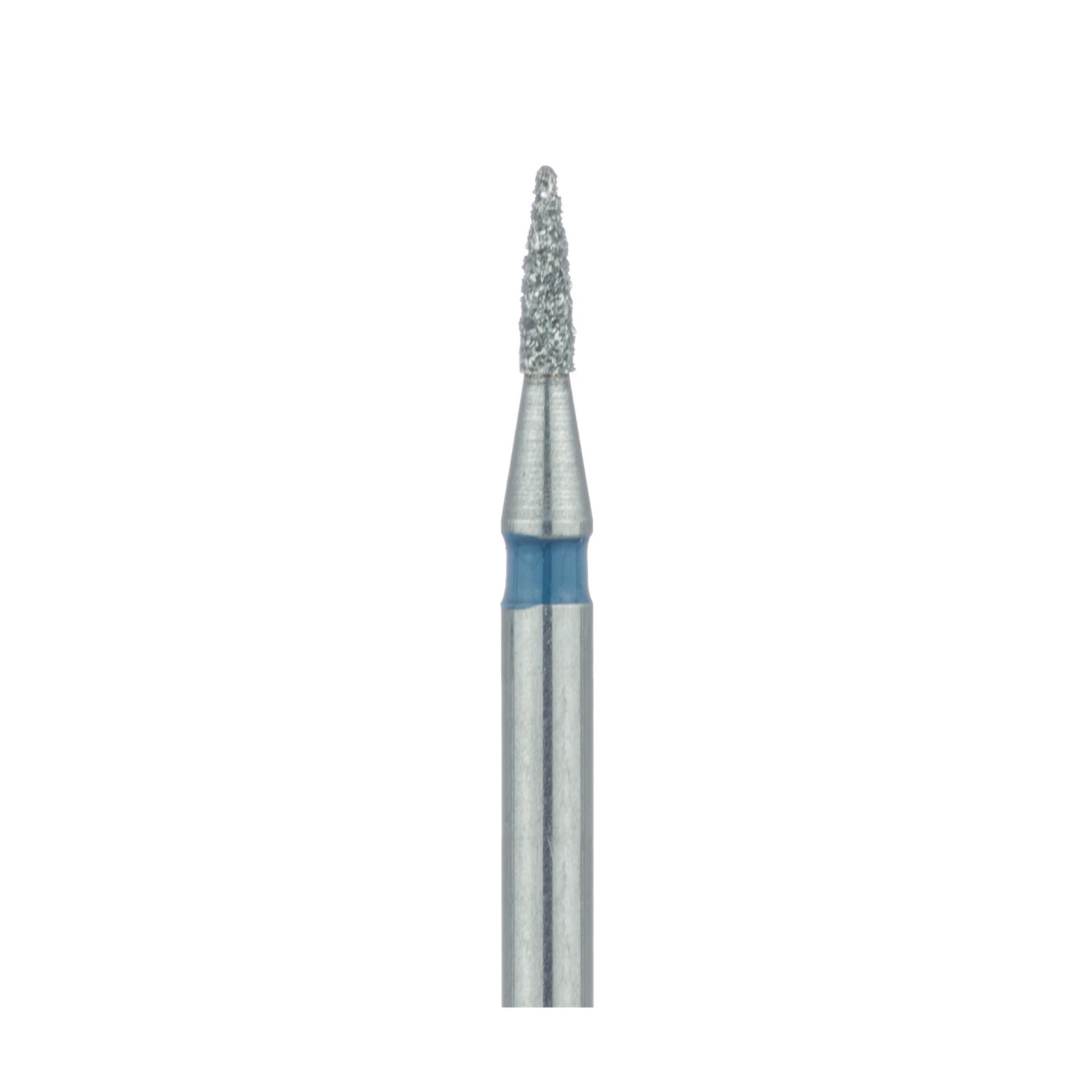 Meisinger 860-010-HP Medium Diamond Bur, Short Flame Shape, 1.0 mm Diameter, 3.5 mm Working Length, HP Shank, 5/Pack