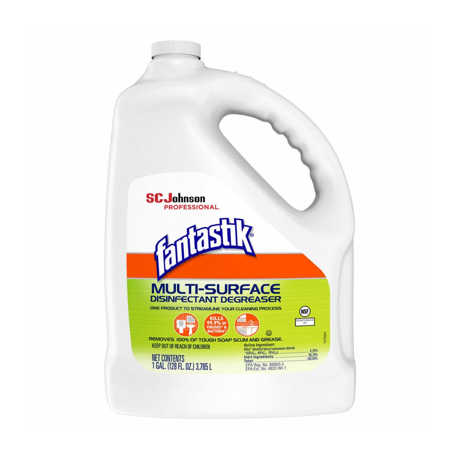 Fantastik Multi-Surface Disinfectant Degreaser, 128 oz Bottle, 4/Case