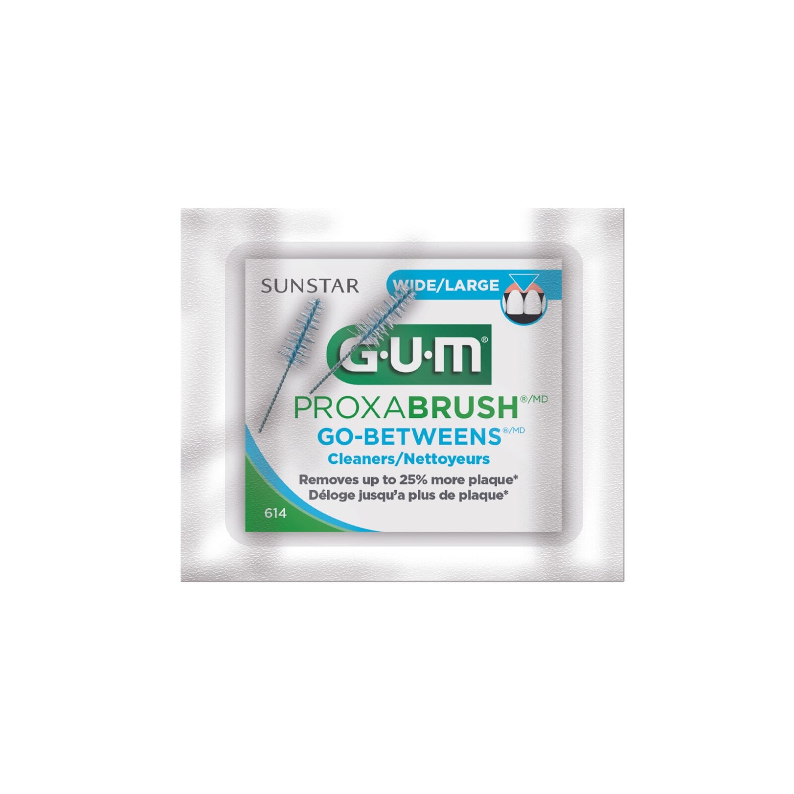 GUM Proxabrush Go-Betweens Wide Tapered Interdental Brush Refills, 36/Pk, 614PA