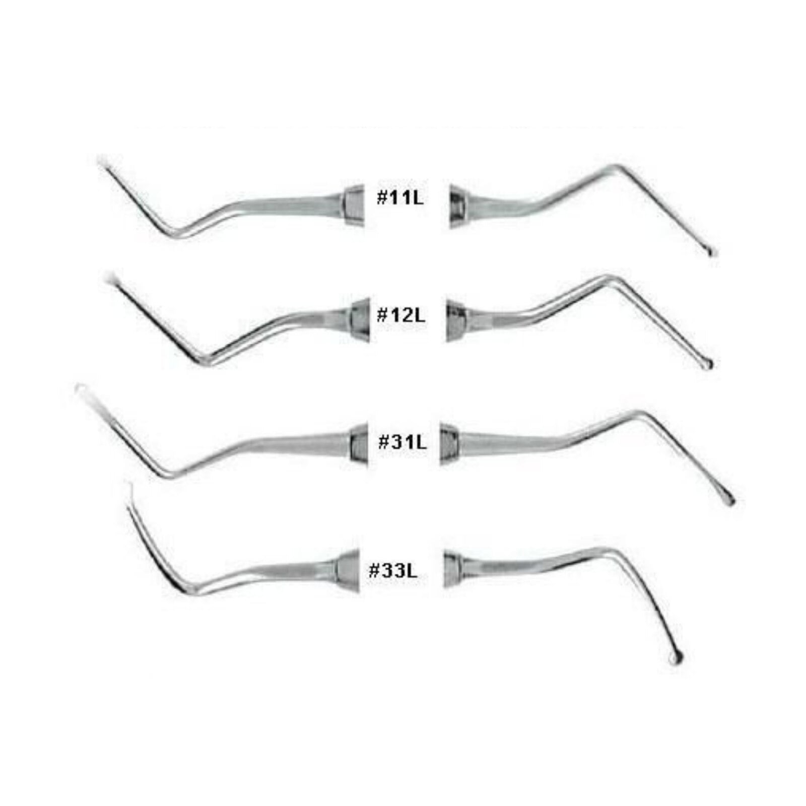 Nordent Endodontic DE Excavator, X-Long Shank, Spoon #12L, Medium Round Handle