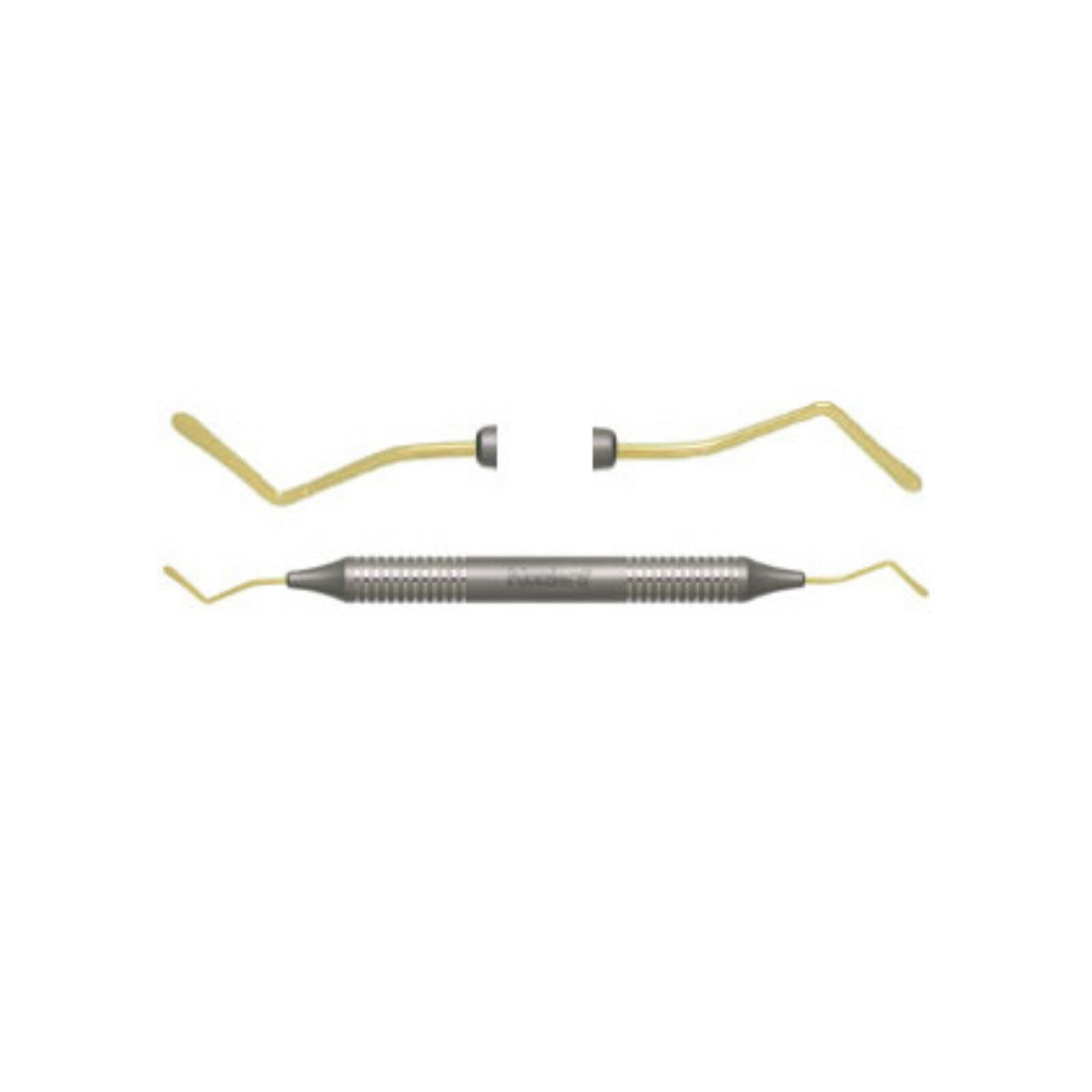 Nordent Titanium-Nitride Coated Double-End Composite Placement Instrument, Paddler/Condenser #25, DuraLite Round Handle, PFI4AT/BRN117SAT