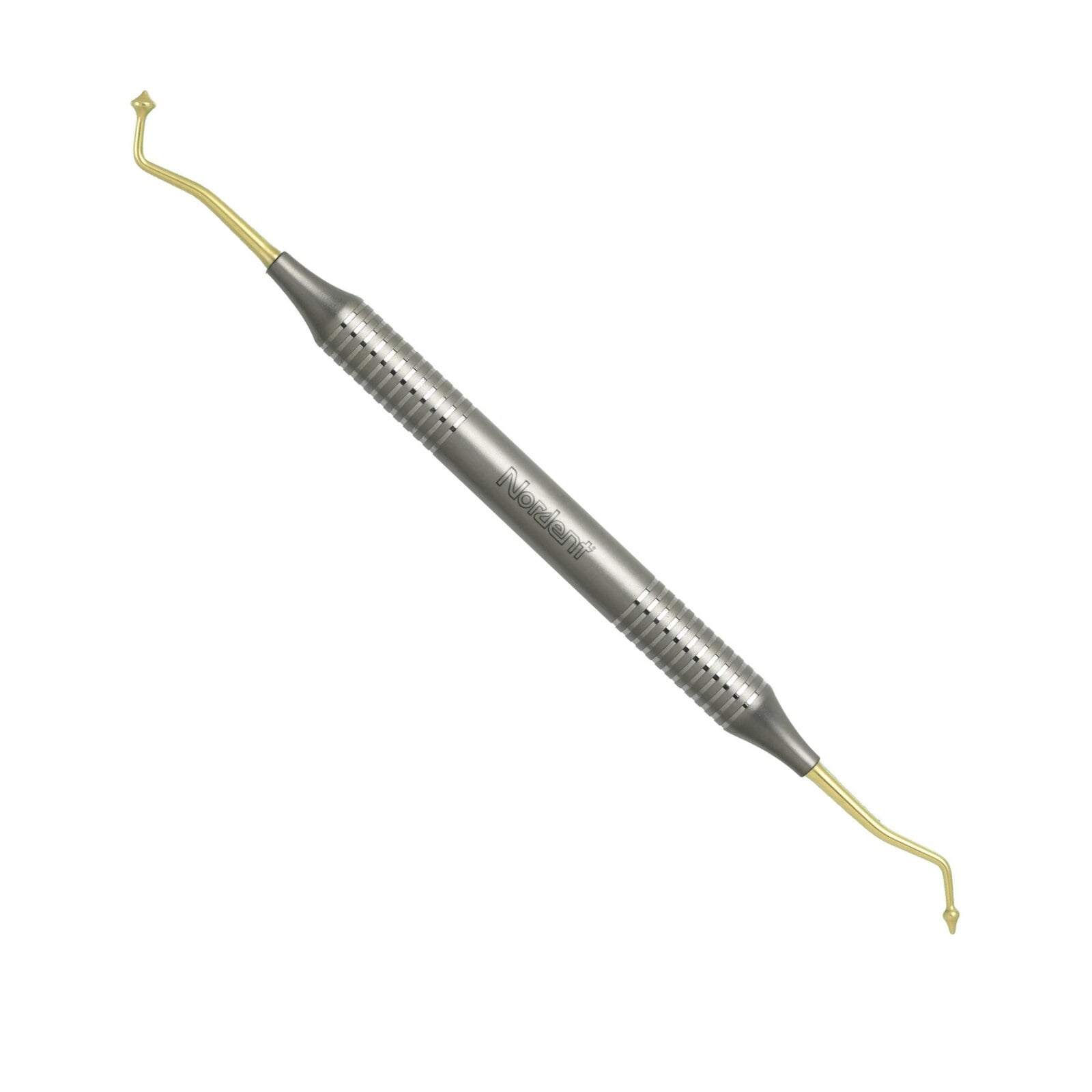 Nordent Composite Placement DE TiN Coated Duck-Head #28 DuraLite Round Handle, REPFI28T