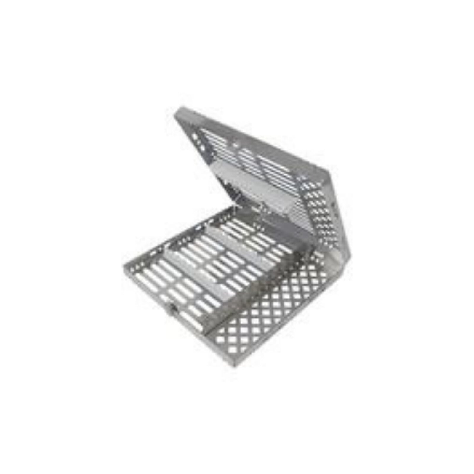 Nordent Sterilization Cassette, Stainless Steel, Medium, 10 Instrument Capacity, Coconut, Single-Sided, Easy-Open Side Spring Latches