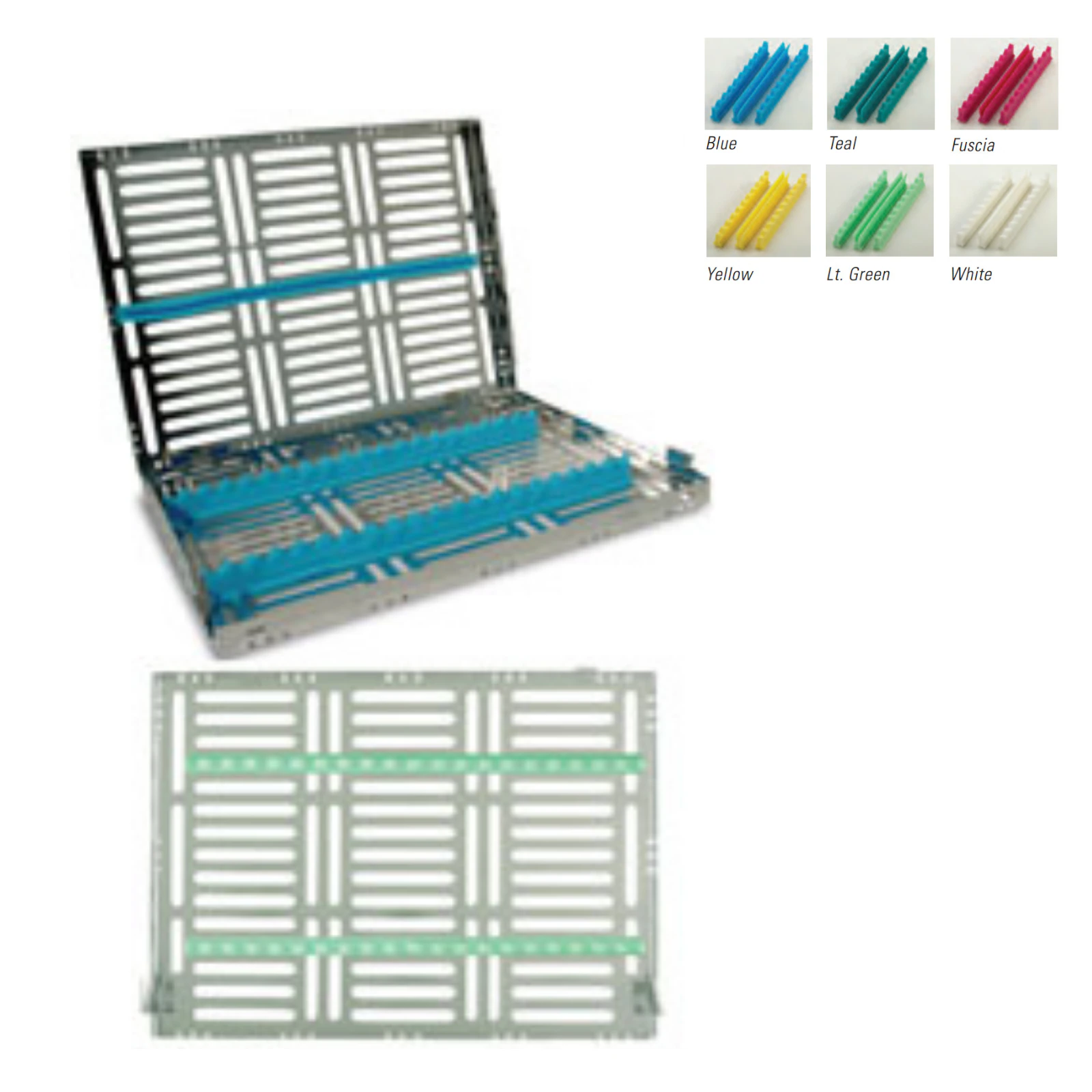 Nordent 20 Instrument Sterilization Cassette, Single-Sided, Large, Coconut, Stainless Steel, 8"W x 11"L x 1.25"H