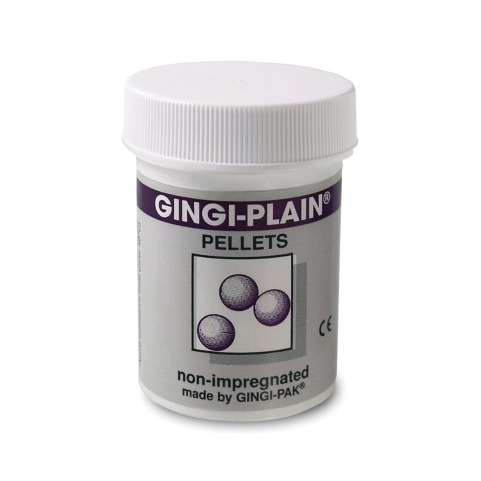Gingi-Pak Gingi-Plain Cotton Pellets, Non-Impregnated, 500/Bottle