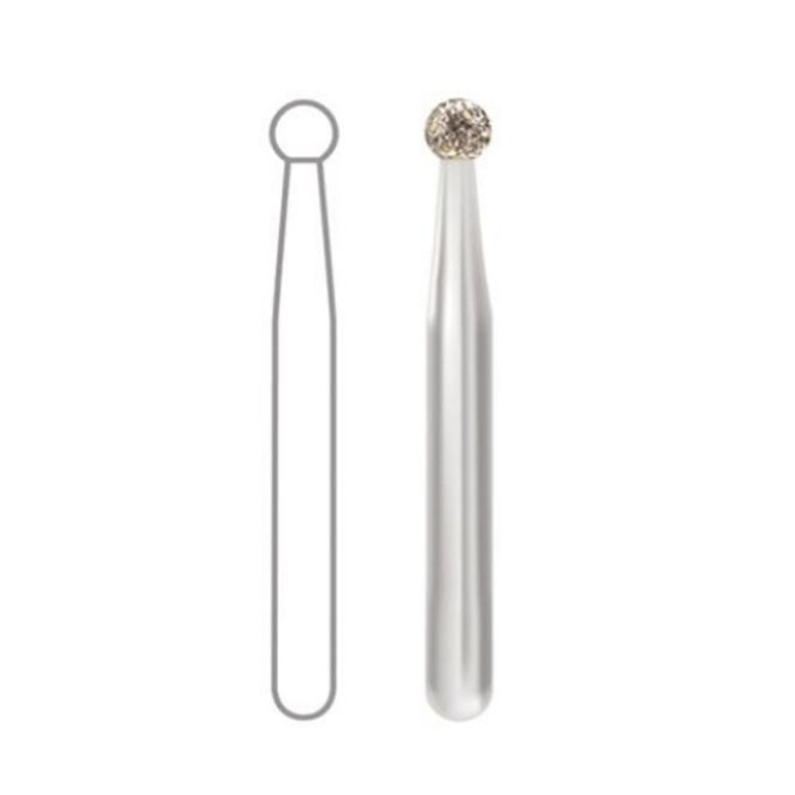 Midwest Once Sterile Operative Carbide Bur, Round #1/2, Right-Angle Latch, 2.35 mm, 25/Pkg, 314102