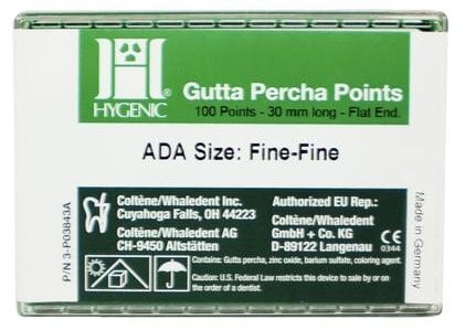 Coltene Gutta Percha Points, Fine-Fine, 20/Pk, 5 Vials/Box
