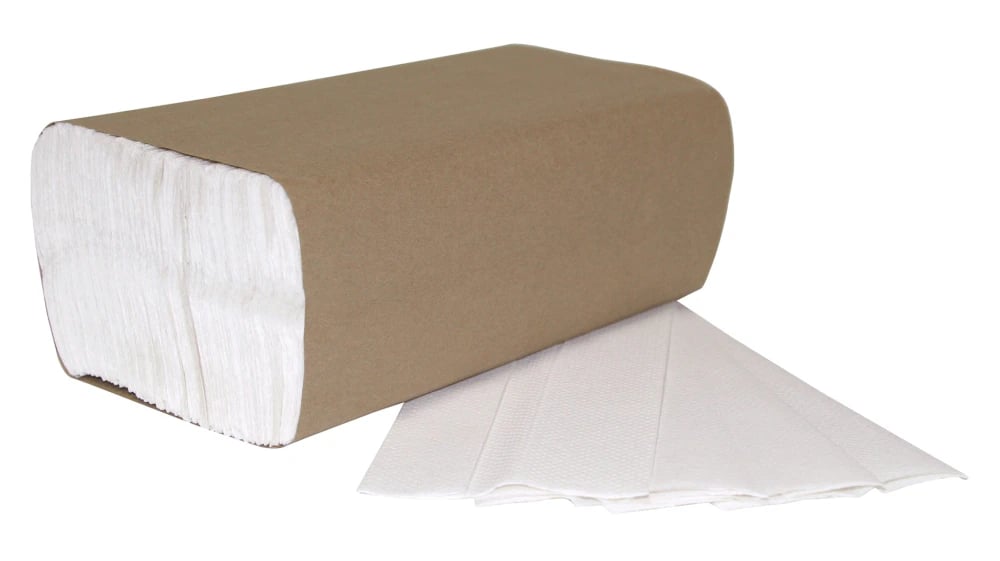 House Brand White C-Fold Towels, 2400/Case