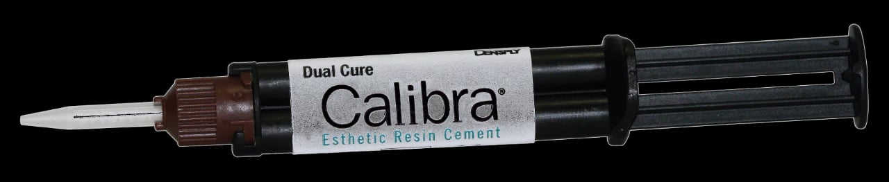 Calibra Esthetic Resin Cement, Dual Cure Automix Syringe Refill, Shade Dark, 4.5 g Syringe with 10 Mixing Tips