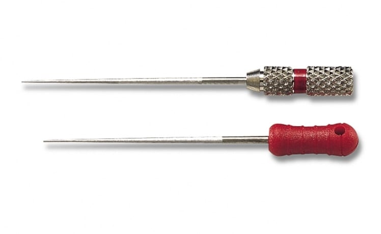 Dentsply Maillefer Finger Plugger, Size B (Red), Conical, 25 mm, Plastic Handle, 4/Box, 671711