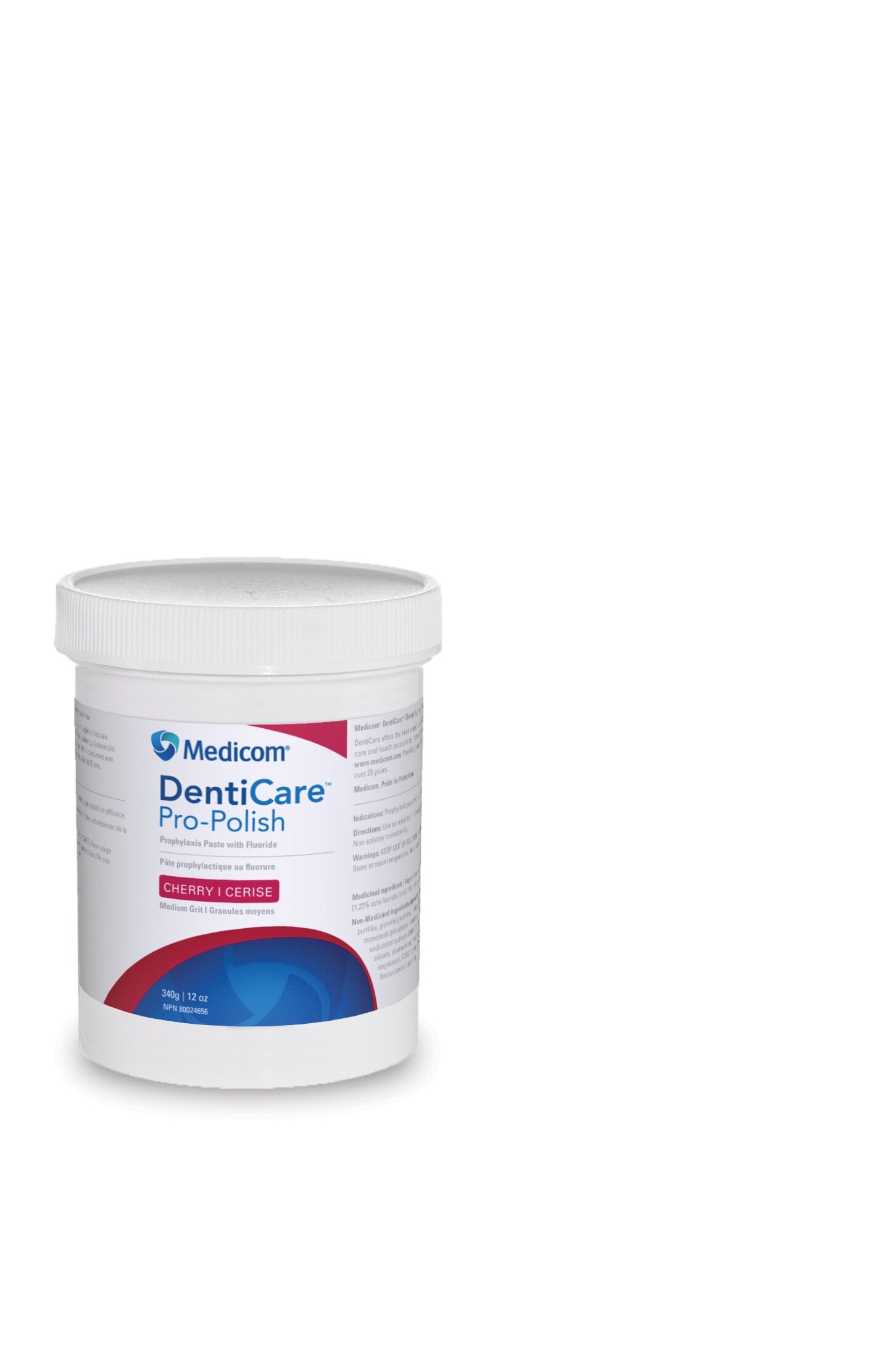DentiCare Pro-Polish Prophy Paste, Cherry, Medium Grit, 340g Jar, Medicom 10031-MCH