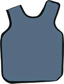 Palmero Cling Shield Pano Dual Lead Apron, Adult, Blue Vinyl, 0.3mm Lead Equivalency, 22.5" x 26.5", No Collar