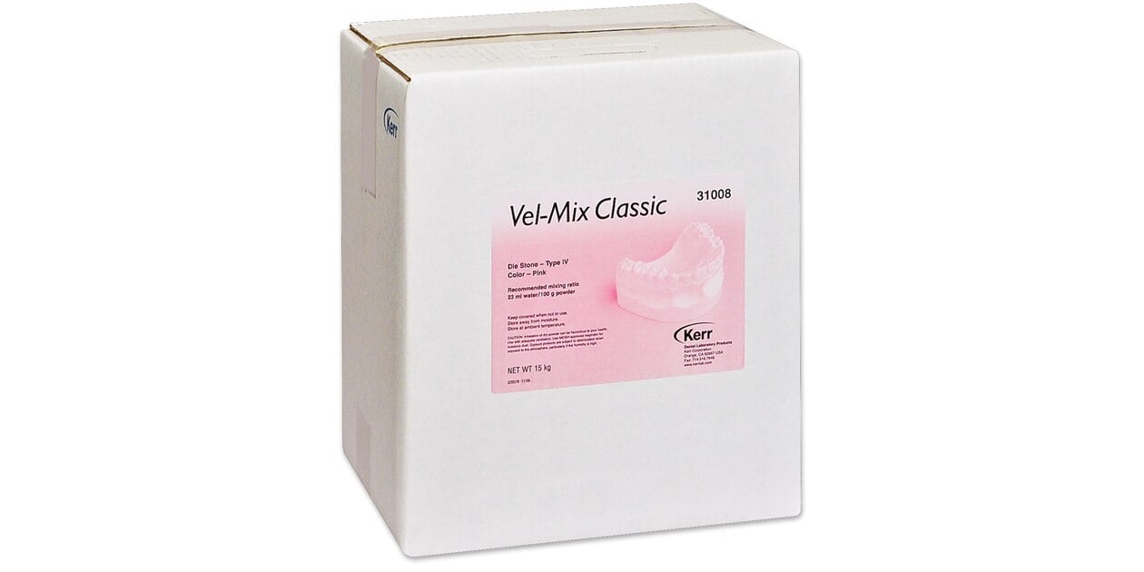 Kerr Lab Vel-Mix Die Stone, Type IV, Pink, 33 lb Carton, 31006
