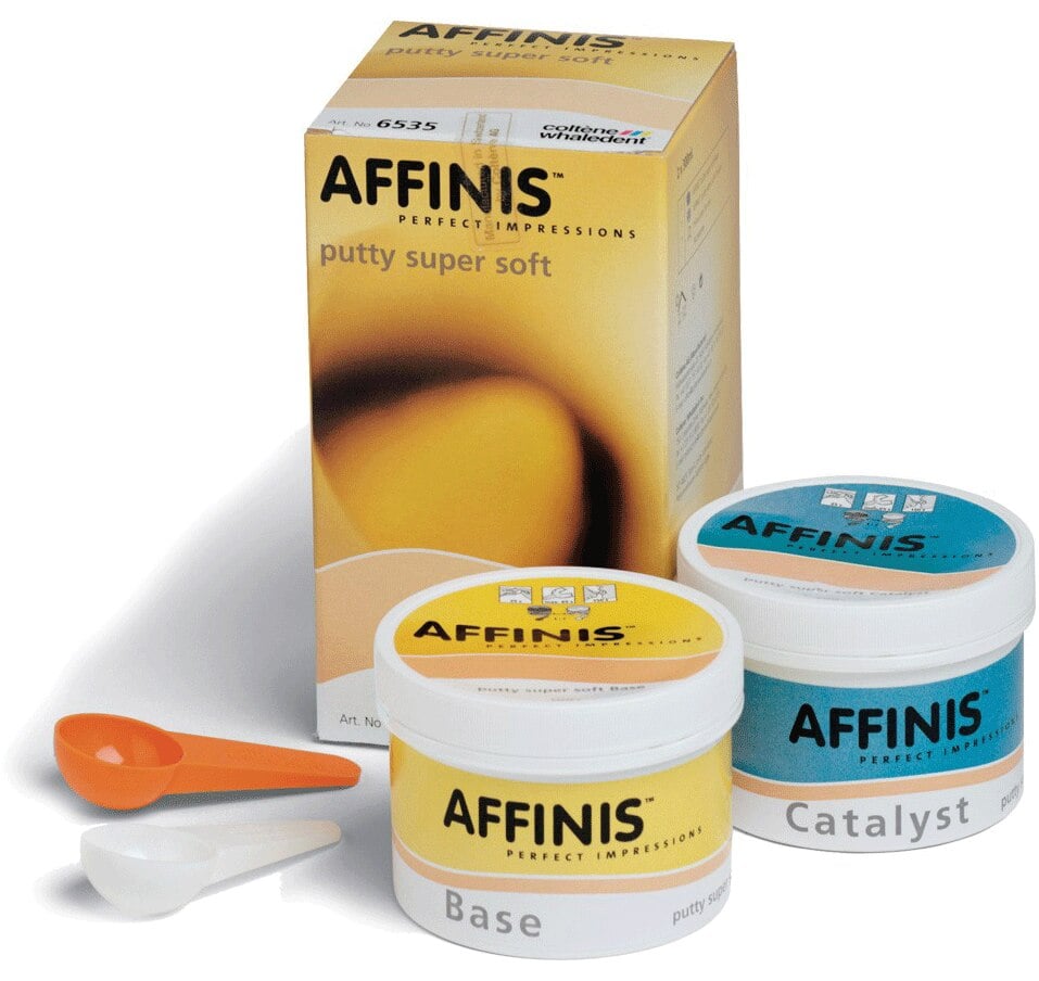 Affinis Putty Soft Regular Set, A-Silicone Impression Material, 2 x 300 ml Jars, #C6530