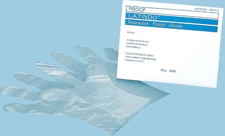House Brand Plastic Over Gloves, Medium, Clear, 100/Box