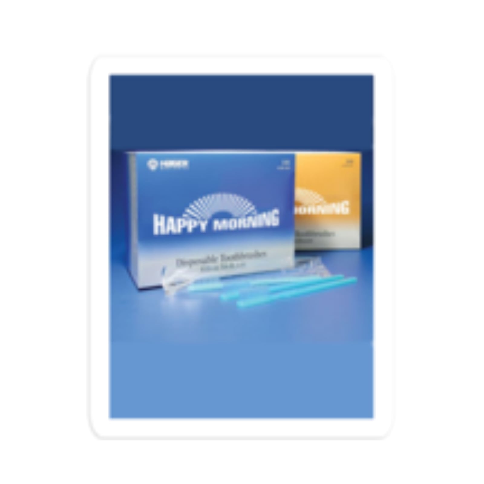 Happy Morning Disposable Toothbrush, Single-Use, Soft Bristles, Without Toothpaste, 100/Box, 605403