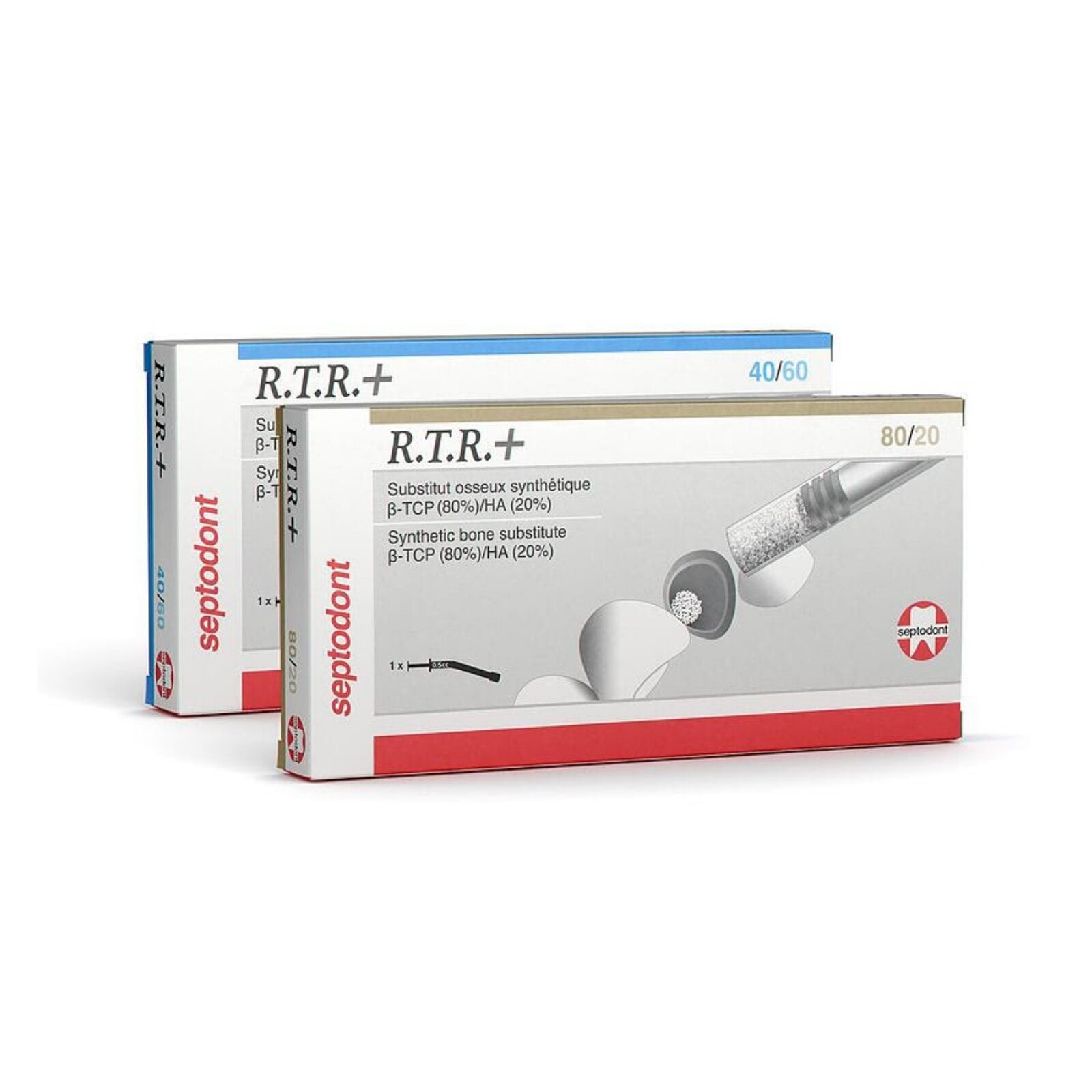 RTR+ 80/20 Bone Regeneration Material, 0.5cc Syringe, Sterile, Resorbable