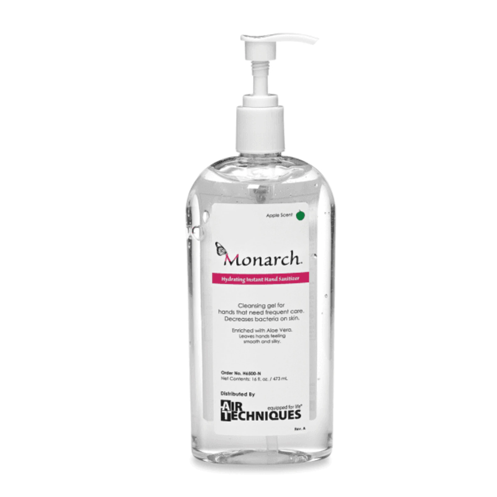 Monarch Hydrating Instant Hand Sanitizer, 66.5% Ethyl Alcohol, 16 oz Pump Bottle