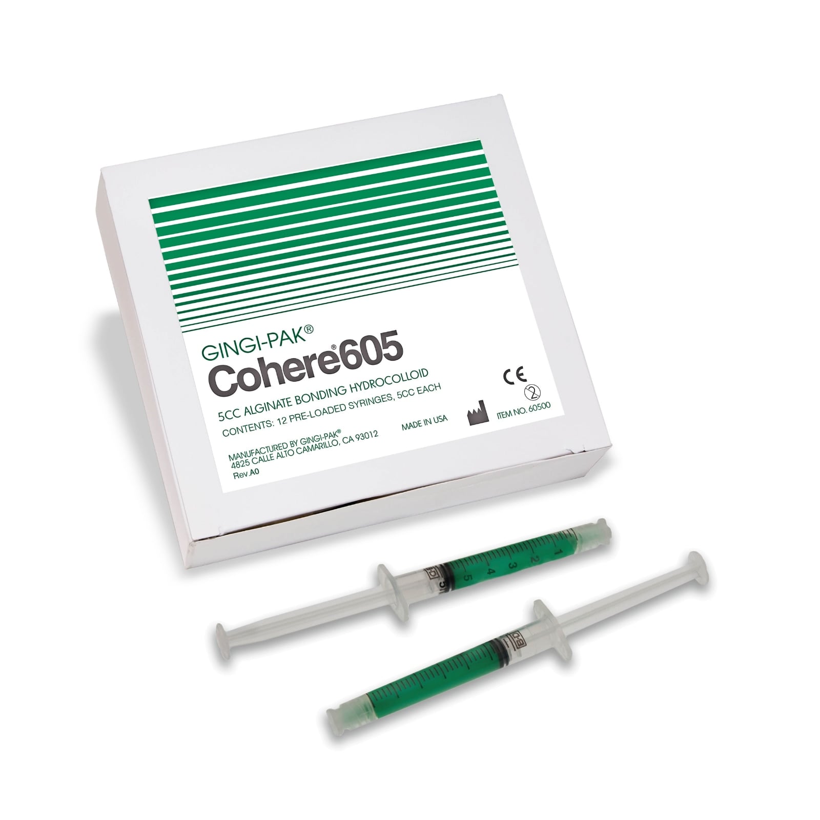 Gingi-Pak Cohere 605 Hydrocolloid Syringe Material, 5 cc Prefilled Syringes, 12/Box, 60500