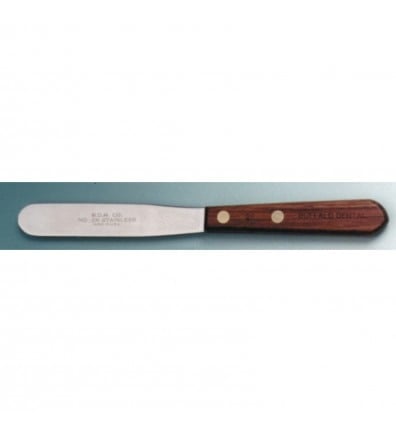 Buffalo Dental #2R Spatula, 4" Flexible Blade, Rosewood Handle, Stainless Steel, 79340