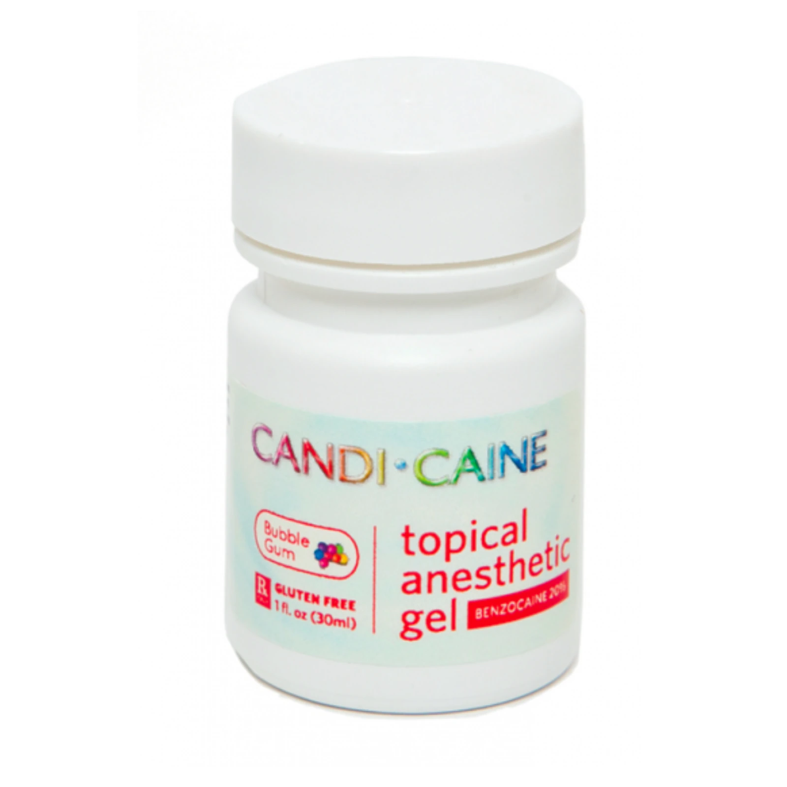 Candi-Caine Topical Benzocaine 20% Anesthetic Gel, Bubble Gum, 1 oz Bottle, 1/Pk