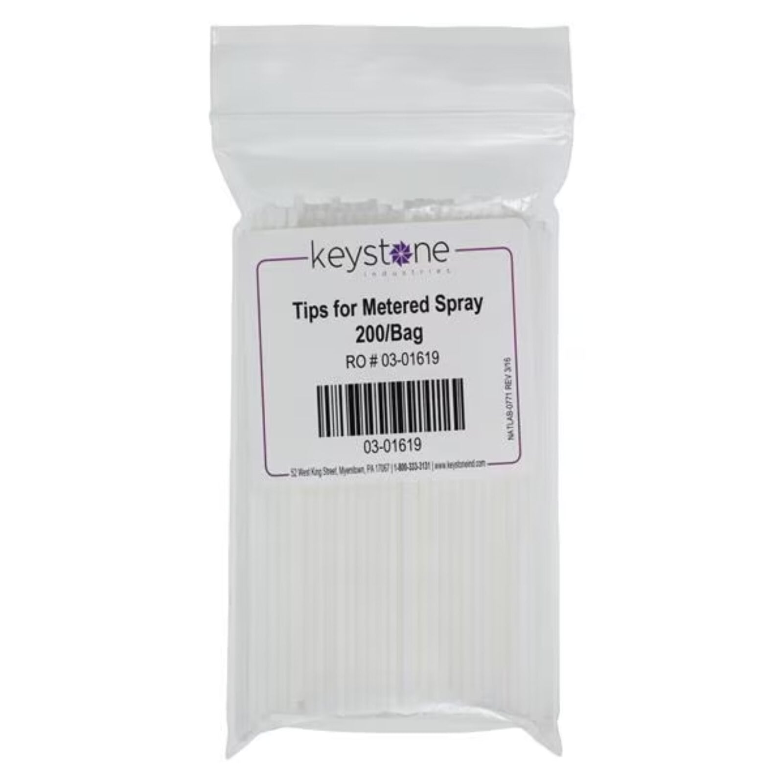 Metered Spray Tips, 200/Bag