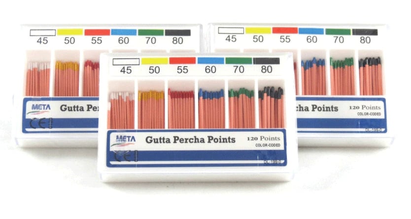 Gutta Percha Points, Bulk Pack of 120, Size #70, Radiopaque Root Canal Obturating Points