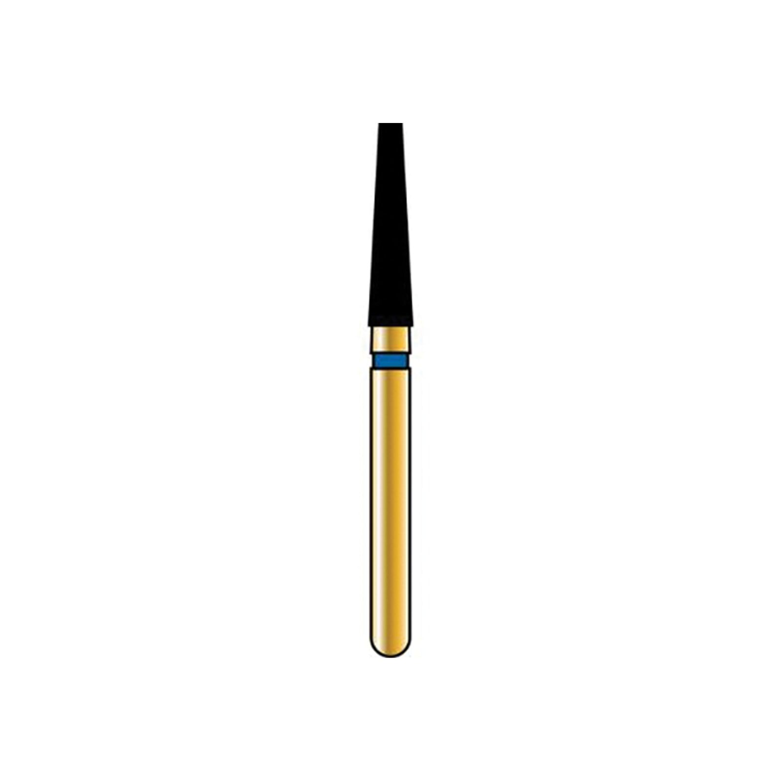 Alpen® Multi Use Diamond Bur FG #847.018, Fine Grit, Red Ring, Cone Tapered Flat End, 1.8 mm Diameter, 8.0 mm Length, 5/Pkg