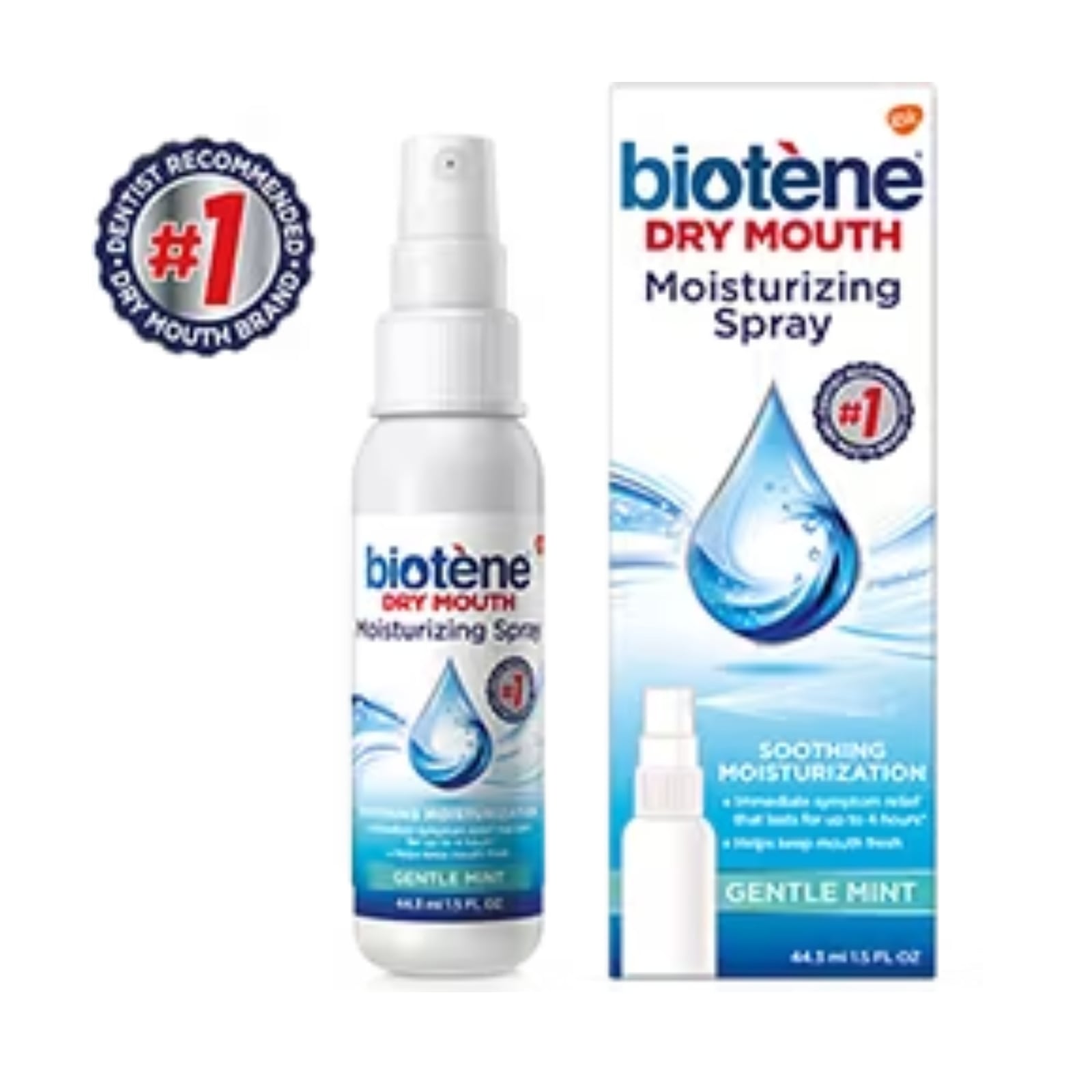 Biotene Moisturizing Mouth Spray, Mint, 1.5 oz, 6/Pk