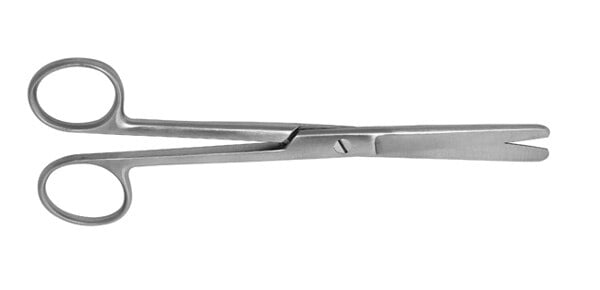 Operating Scissor 6.5" B/B Straight, Black-Coated Stainless Steel