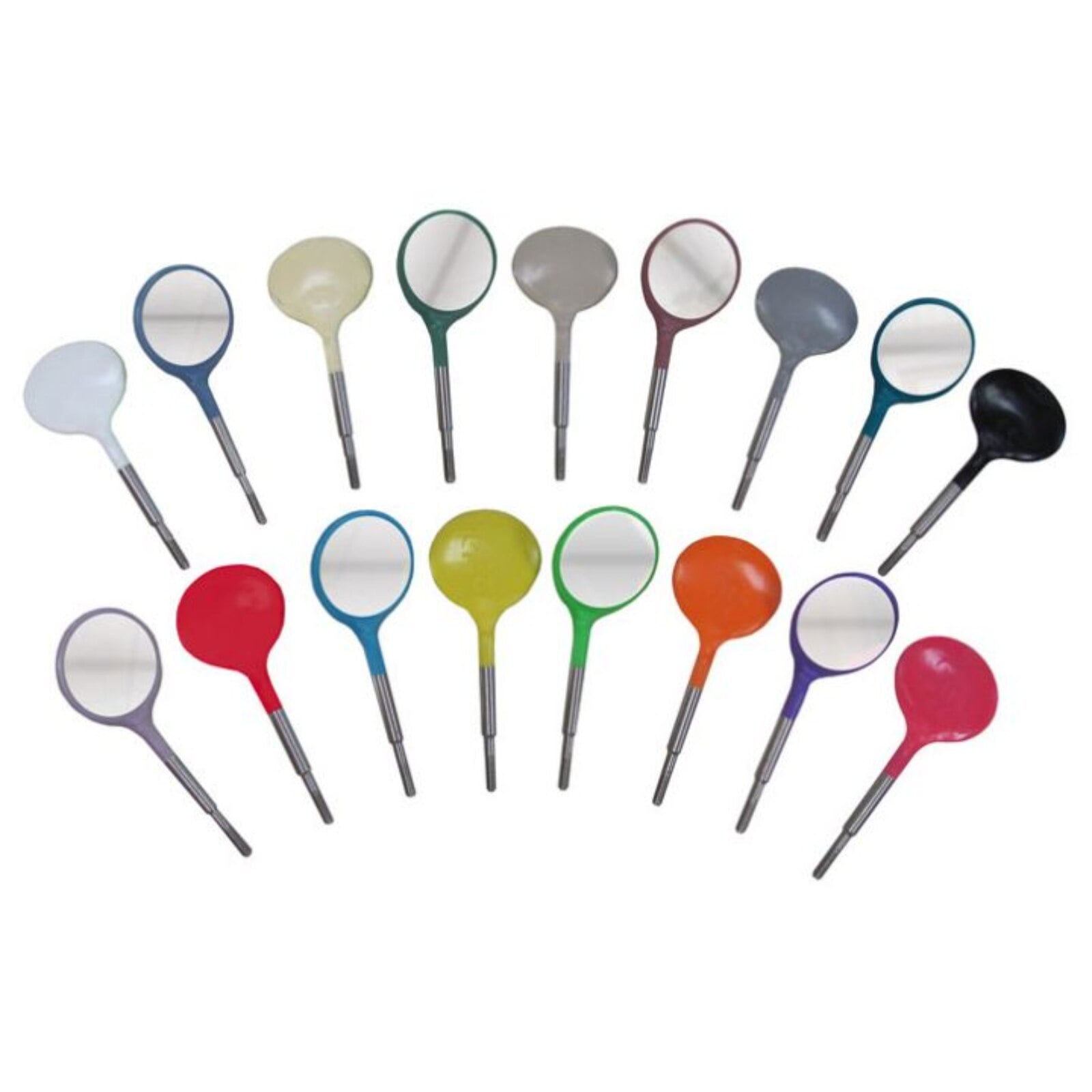 Zirc Crystal HD® #4 Green Resin Mouth Mirror Screw-On Heads, Cone Socket, 12/Pkg, 50Z371D