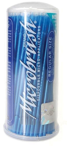 Microbrush Tube Series Disposable Applicators, Regular (2.0 mm), Peach, 4 x 100/Tube, 400/Pk, MRS400