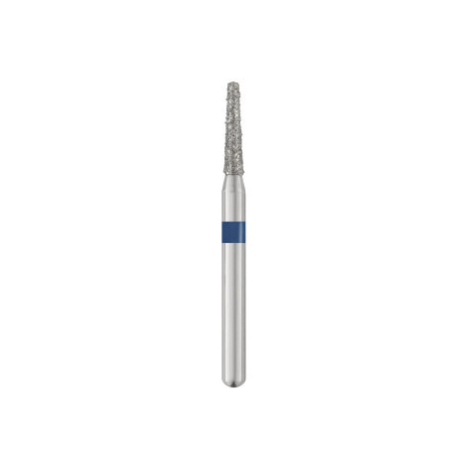 SS White Piranha Diamond Bur 846KR-014M, Medium Grit, Modified Flat End Taper, Friction Grip, Single-Use, 25/Pk