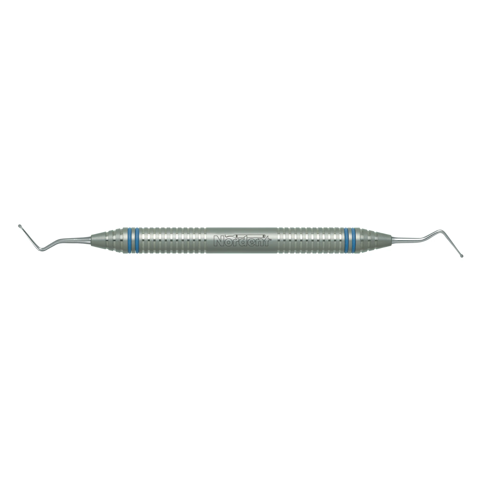 Nordent #11S Long Shank Spoon Excavator, Double End, 1.2 mm Head Diameter, DuraLite ColorRings Handle, Stainless Steel, Single
