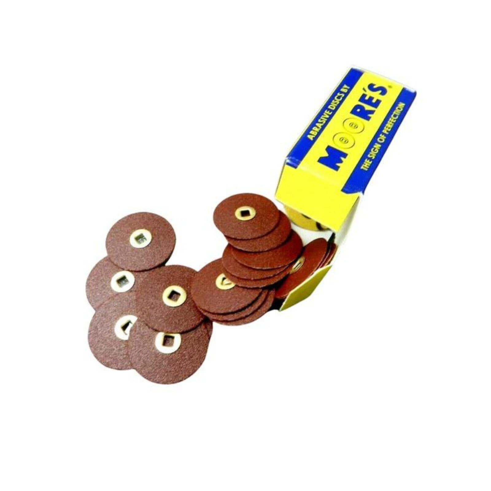 EC Moore Brass Center Sand Paper Discs, XX-Fine Grit, 7/8" Diameter, Box of 200