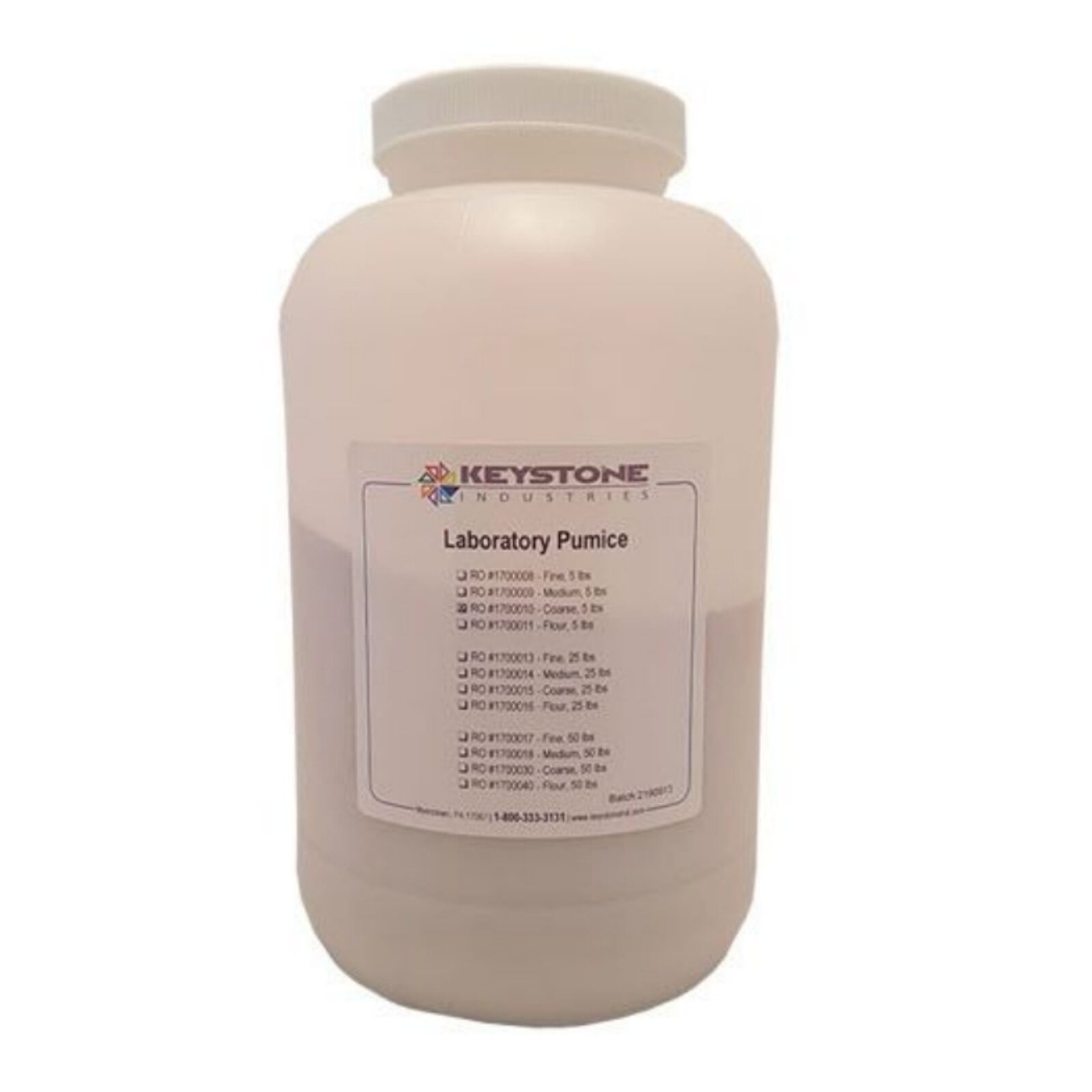 Keystone Laboratory Pumice Powder, Coarse 0-3/4, 5 lb, 1700010