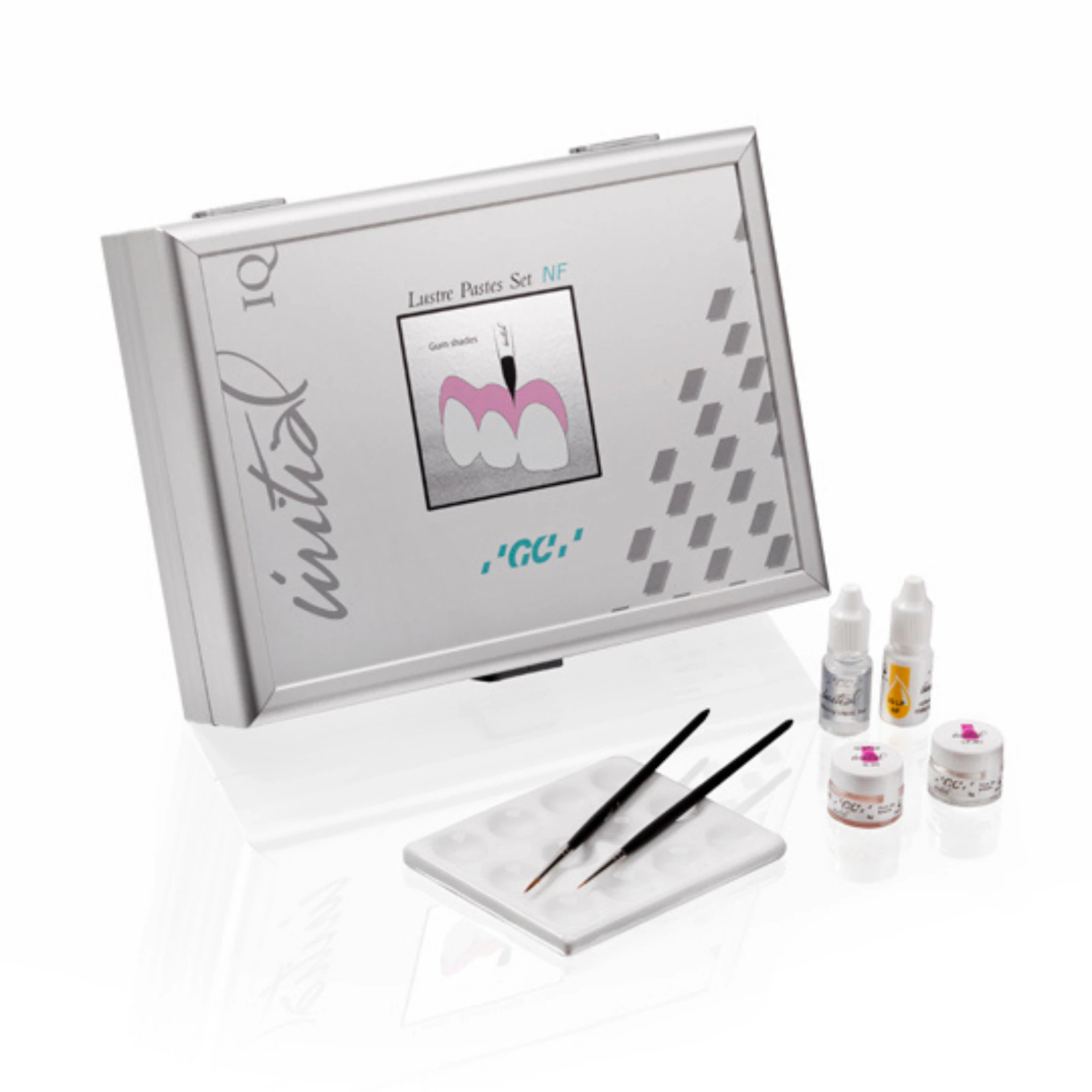 GC Initial IQ Lustre Pastes NF One Body Concept Gum Shade Kit (G-23/G-24/G-34/G-35/G-36, 4g each, with Modifiers & Accessories)