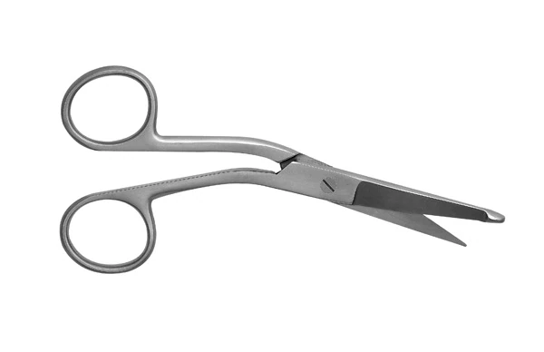 Hi-Level Bandage Scissor, 5.5" Serrated, Stainless Steel