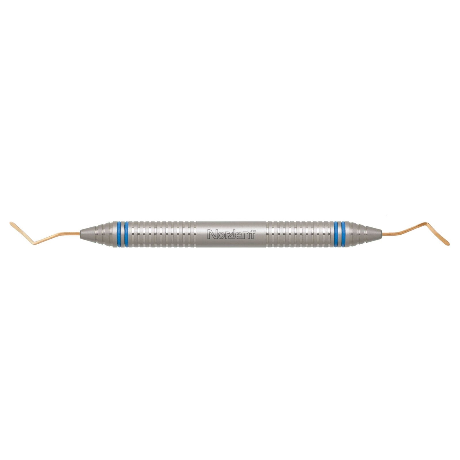 Nordent Composite Placement Instrument #51T, Ty King, Double Paddle, Titanium Nitride Coated, DuraLite ColorRings Handle, Stainless Steel, Double End