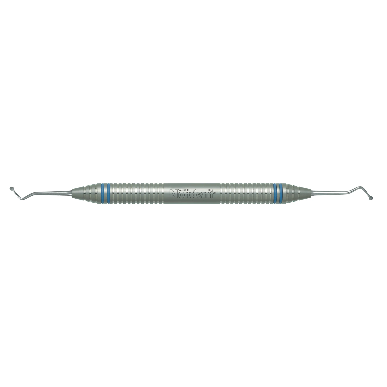 Nordent Excavator DE Spoon #3 (Size #19), 2.0mm Head Diameter, DuraLite ColorRings Handle, Stainless Steel, Double End